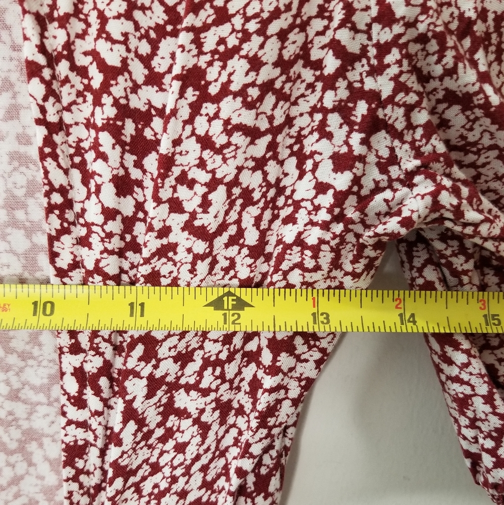 Free People Dancing In The Dark Mini Dress Plum Red Floral Print Sz S - Picture 12 of 14